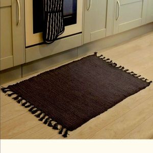 YK2 cabin style throw rug Park B. Smith Brown Agra Cotton Accent Rug 20”x40” new
